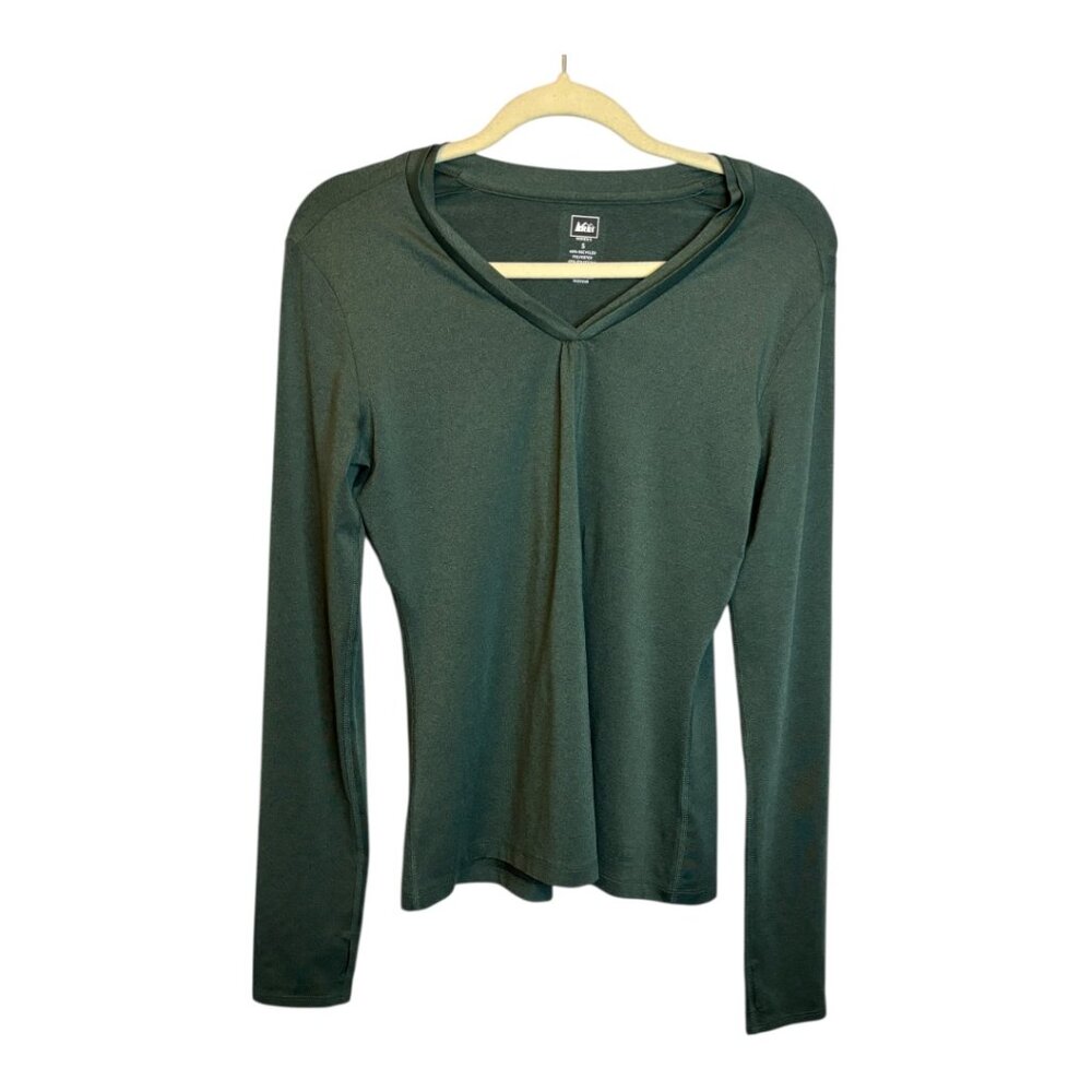 REI Shirt Women's Size Small Long Sleeve Outdoor Athletic‎ Athleisure Green